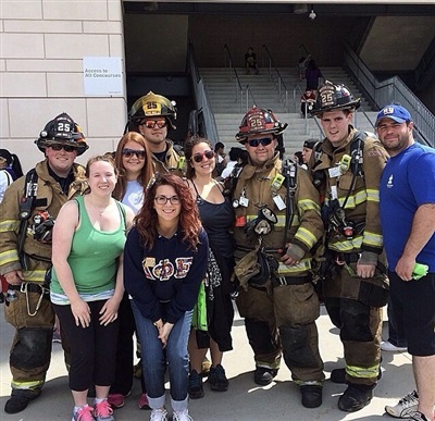 Brian Kanterman in firefighter uniform